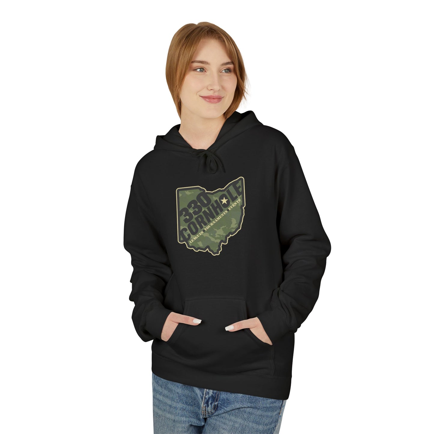 330 Cornhole Alt Logo Unisex Midweight Softstyle Fleece Hoodie